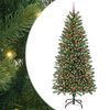 vidaXL Tekojoulukuusi 300 LED-valoilla Vihre&auml; 180 cm PE ja PVC