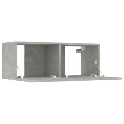 vidaXL TV-kaapit 4 kpl betoninharmaa 80x30x30 cm tekninen puu