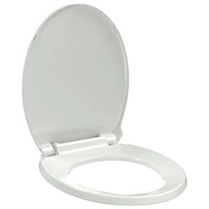 vidaXL WC-istuin pehme&auml;sti sulkeutuva Valkoinen Soikea