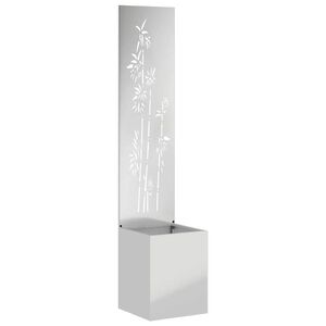 vidaXL Puutarhan yksityisyyden verho Kukallinen Hopea 32 x 140 cm