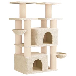 vidaXL Kissanpuu sisaliraapimispuilla Kerma 147 cm 2 kpl