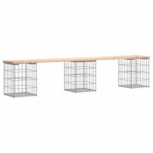 vidaXL Puutarhapenkki kivikori tyyli 203x31x42 cm t&auml;ysi m&auml;nty