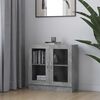 vidaXL Vitriinikaappi betoninharmaa 82,5x30,5x80 cm tekninen puu