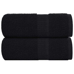 vidaXL Pesupyyhkeet SAMPAKKO 2 kpl musta 30x30 cm 360 gsm