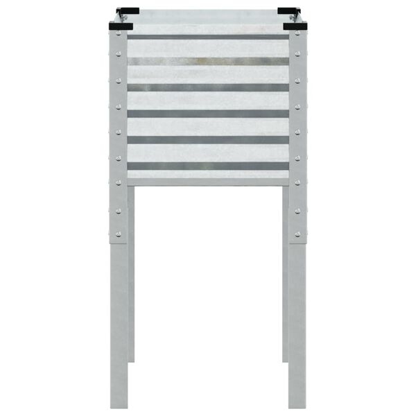 vidaXL Puutarhan istutuslaatikko 45x45x88 cm galvanoitu teräs