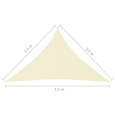 vidaXL Aurinkopurje Oxford-kangas kolmio 2,5x2,5x3,5 m kerma