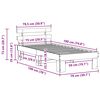 vidaXL Sängyn runko Luonnollinen 2FT6 Small Single Massiivinen mänty