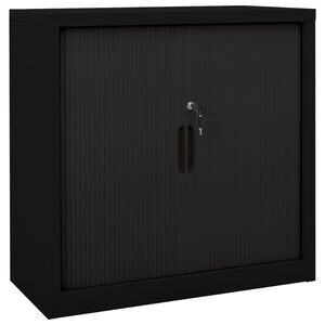 vidaXL Liukuovikaappi musta 90x40x90 cm ter&auml;s