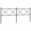 vidaXL Metallinen vaihtop&auml;&auml;ty musta 193 cm
