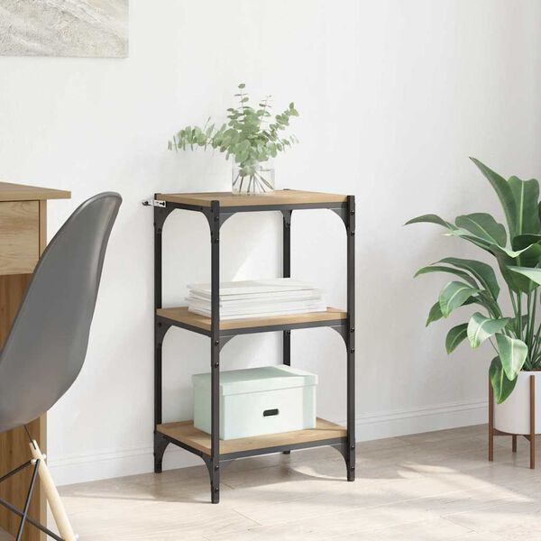 vidaXL Kirjahylly artesaani tammi 40 x 33 x 70,5 cm