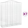 vidaXL Kaarevat kivikorit 7 kpl 200x50x220/240 cm galvanoitu rauta