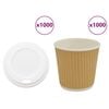 vidaXL Paperiset kahvikupit kansilla 1000 kpl 4oz 100ml
