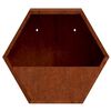 vidaXL Kukkalaatikot 2 kpl ruoste Corten ter&auml;s 46x10x40 cm