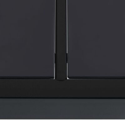 vidaXL Puutarhapöytä lasisella pöytälevyllä musta 150x90x74 cm teräs