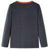 Lasten pitkähihainen T-paita antrasiitti 104