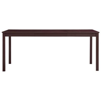 vidaXL Ruokapöytä tummanruskea 180x90x73 cm mänty