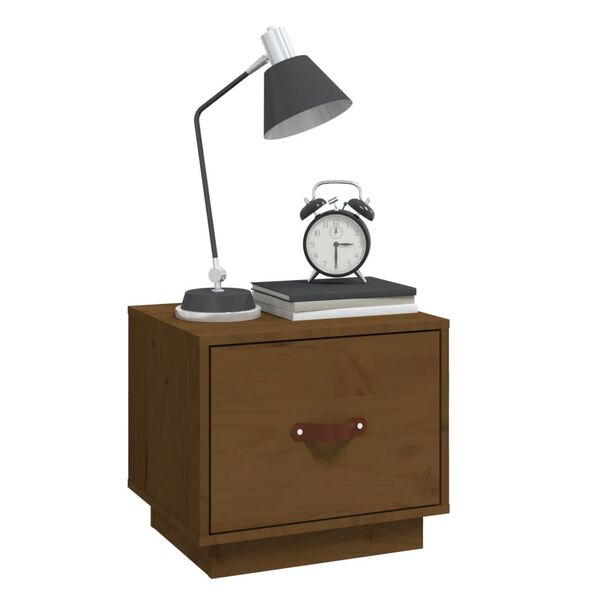 vidaXL Y&ouml;p&ouml;yd&auml;t 2 kpl hunajanruskea 40x34x35 cm t&auml;ysi m&auml;nty