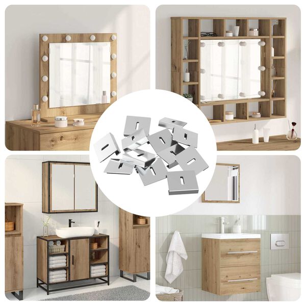 vidaXL Peilin pidustuki 340 pcs Nikkeli 35 x 30 x 8,3 mm Ter&auml;s