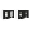 vidaXL Henkarikaappi 2 pcs Musta tammi. 60 x 31 x 40 cm Tekninen puu