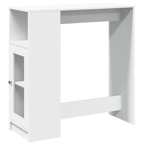 vidaXL Baarip&ouml;yt&auml;/telineet valkoinen 101x40x103,5 cm tekninen puu