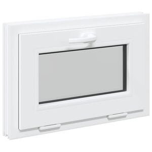 vidaXL Kellari-ikkuna RISOR 60 x 40 cm PVC ja lasi valkoinen