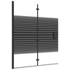 vidaXL Taittuva suihkusein&auml; ESG 120x140 cm musta