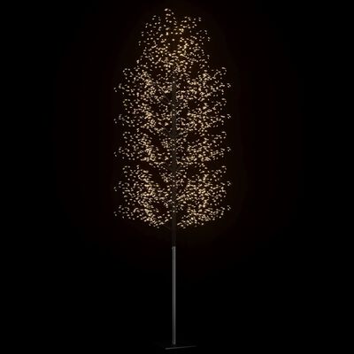 vidaXL Joulukuusi 2 000 lämpimän valk. LED-valoa kirsikankukka 500 cm