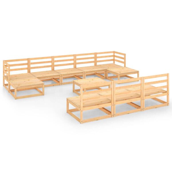 vidaXL 11-osainen Puutarhasohvasarja t&auml;ysi m&auml;nty