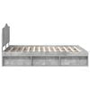 vidaXL S&auml;ngyn runko Betonin harmaa 5FT King Size Massiivinen m&auml;nty