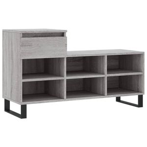 vidaXL Kenk&auml;kaappi harmaa Sonoma 102x36x60 cm tekninen puu