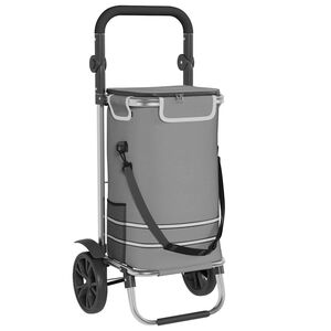 vidaXL Ostoskori Harmaa 36,5 x 46,5 x 100,5 cm Oxford-kangas