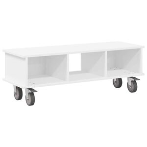 vidaXL TV-teline 100 x 35 x 35 cm Valkoinen Tekninen puu