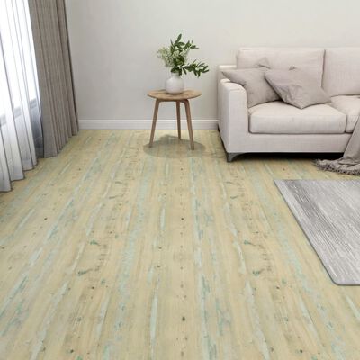 vidaXL Itsekiinnittyvä lattialankku 55 kpl PVC 5,11 m² vaaleanruskea