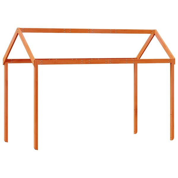 vidaXL Lastens&auml;ngyn katos vahanruskea 217x85,5x154 cm t&auml;ysi m&auml;nty