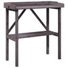 vidaXL Kukkap&ouml;yt&auml; hyllyll&auml; harmaa 78x38x82,5 cm t&auml;ysi kuusi