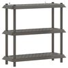 vidaXL Hyllyyksikk&ouml; 3 tasoa 100 x 40 x 96 cm PP Vaaleanharmaa