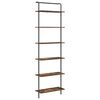 vidaXL Kirjahylly 6 tasoa 60 x 24 x 203 cm Tekninen puu Savup&auml;hkin&auml;