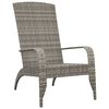 vidaXL Puutarhatuoli Adirondack-kuviolla, harmaa, polyrottinki