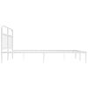 vidaXL Metallinen sängynrunko päädyllä valkoinen 160x200 cm
