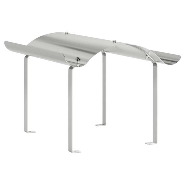 vidaXL Piipun hattu Hopea 59.5 x 50 x 36.5 cm Ruostumaton teräs