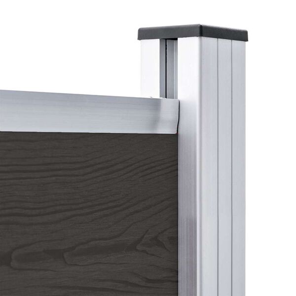 vidaXL Aitapaneeli WPC 175x146 cm musta