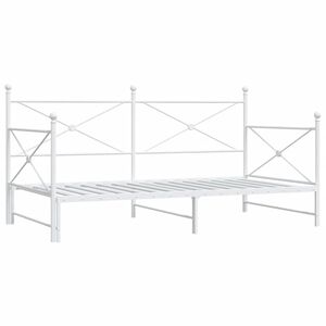 vidaXL Leposohva ilman patjaa Valkoinen 100x190 cm Ter&auml;s