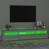 vidaXL TV-taso LED-valoilla harmaa Sonoma 195x35x40 cm