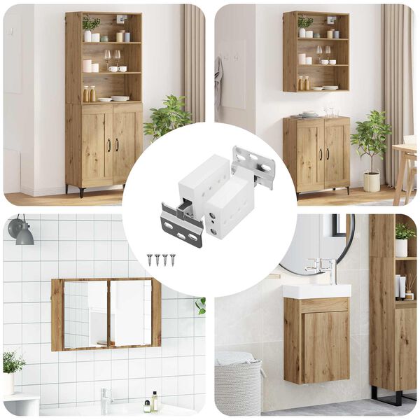 vidaXL Kaapin ripustuskiinnike 261 pcs Valkoinen 70 x 48 x 19 mm