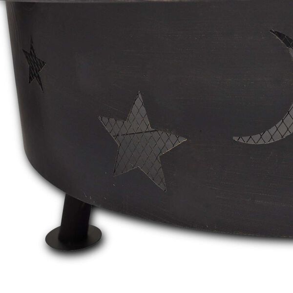 vidaXL Tuliskala Kuu Musta 82 x 82 x 64 cm Ter&auml;s