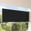 vidaXL Sis&auml;&auml;nvedett&auml;v&auml; terassin sivumarkiisi 140 x 300 cm musta