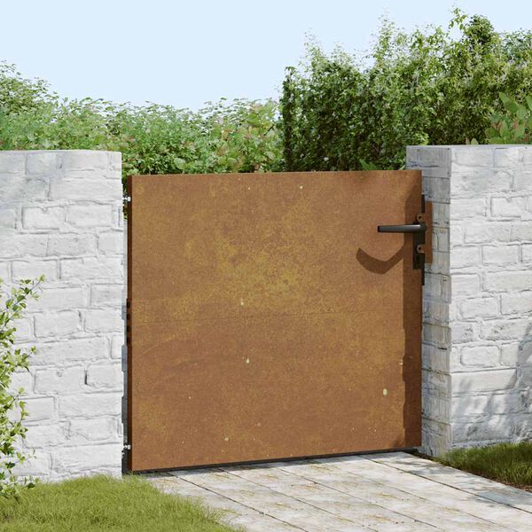 vidaXL Puutarhaportti 85x125 cm Corten-ter&auml;s neli&ouml;nmuotoinen