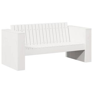 vidaXL Puutarhasohva Valkoinen 134 x 60 x 62 cm Massiivinen m&auml;nty