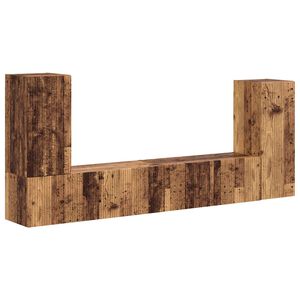 vidaXL TV-tasosetti 4 pcs Vanha Puu Tekninen puu