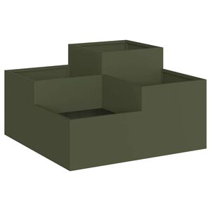 vidaXL Puutarha ruukku Oliivinvihre&auml; 80 x 80 x 48 cm Ter&auml;s